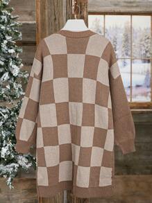 Plus Size Solid Color Patchwork Long Sleeve Casual Blouse Fall Cloth For Women - Multicolor - View 2