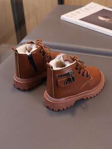 1 Đôi bốt thoải mái thời trang ngoài trời cho trẻ em Unisex - màu nâu - Xem 3