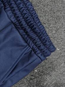 Manfinity Homme Plus Size Men Slogan & Pentagram Print Drawstring Waist Casual Sweatpants - Multicolor - View 6