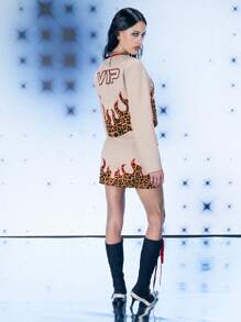 FREAK CITY Designer Women Cotton Twill Leopard Printed Applique Mini Skirt Sexy Street Skirt, For Holiday, Party, Vacation, Spring, Beach, Festival, Ibiza Fits