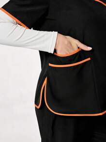 TaskEZ 2pcs Women Uniform Scrub Set: V-Neck Short Sleeve Top And Pants