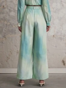 SHEIN Unity Quần âu thường ngày Gradient dành cho nữ có túi, giải trí hàng ngày - Nhiều màu - Xem 2