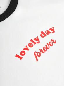 Tween Girls' Round Neck Long Sleeve Sweatshirt & Pants Set, Heart Ribbon Decor, Campus Fashion, Sporty Vintage , Outdoor Street Casual, Breathable Comfortable Commute, Running Cycling Two Pieces Set, Round Neck Sweatshirt & Pants, Thick Pants, Autumn/Winter, Heart Stripe, Lovely Day Forever, White Patchwork Black, Sportswear, Yoga, Fitness, Badminton, Tennis, Baseball, Football, Outdoor