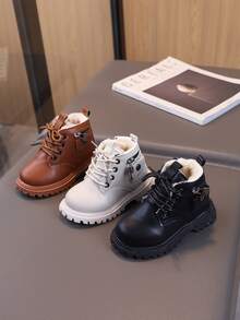 1 Đôi bốt thoải mái thời trang ngoài trời cho trẻ em Unisex - màu nâu - Xem 1