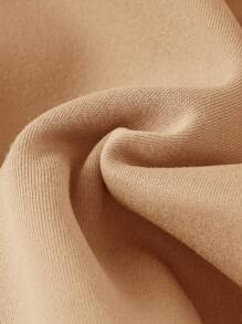 Cozy Pixies 2st Baby Boy Brevtryck Rund Hals Långärmad Sweatshirt Och Elastisk Midja Ankel Lång Byxa Set, Höstkläder - Kaki - Visa 5