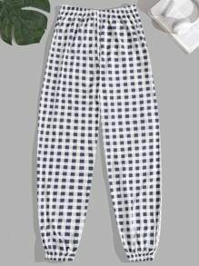 RueChic Men Plaid Printed 2pcs Pack Regular Homewear Bottom Pants - Multicolor - View 3