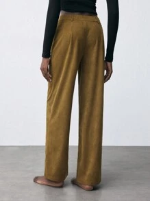 Maija Women's Solid Color Casual Straight-Leg Pants With Pockets