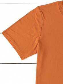 Calvaya Camiseta de manga corta de cuello redondo minimalista en tallas grandes, top básico para verano, otoño e invierno - Multicolor - Ver 4