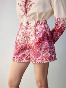 Maija 女式全印花口袋休闲短裤 - 彩色 - 查看 4