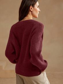 Anewsta Women's Modern Unique Shoulder Designed Cardigan Sweater, Autumn Winter,Long Sleeve Tops
