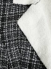 SHEIN Clasi Ladies' Plaid Warm Jacket For Winter