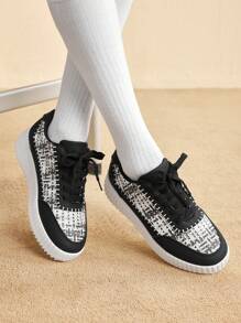 CUCCOO EASI 女士厚底坡跟运动鞋 秋季 - 黑色 - 查看 4