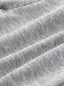 Cozy Pixies Baby Girl Raglan Sleeve Olive Oil Graphic Crewneck Sweatshirt - Light Grey - View 9