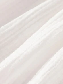 SHEIN Newborn Baby Ruffled Collar Long Sleeve Dress With 3D Butterfly Decor - White - View 6