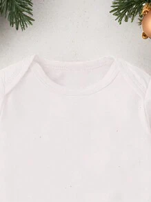 Comfortabele romper met lange mouwen voor jongens met kerstthema, Kerstmis