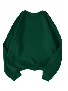 INAWLY Damska luźna bluza z nadrukiem w litery, długimi rękawami i opadającymi ramionami, jesienno-zimowa