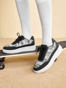 CUCCOO EASI 女士厚底坡跟运动鞋 秋季 - 黑色 - 查看 3