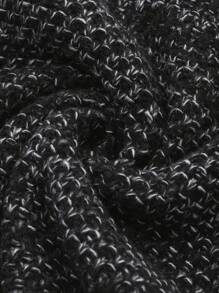 DAZY Chaleco de punto holgado de cuello redondo sin mangas con rayas de colores contrastantes para mujer, otoño e invierno - Gris - Ver 9