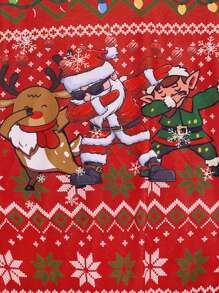 Manfinity Áo nỉ cổ tròn dài tay in hình Giáng sinh thoải mái thường ngày cho nam - Nhiều màu - Xem 4