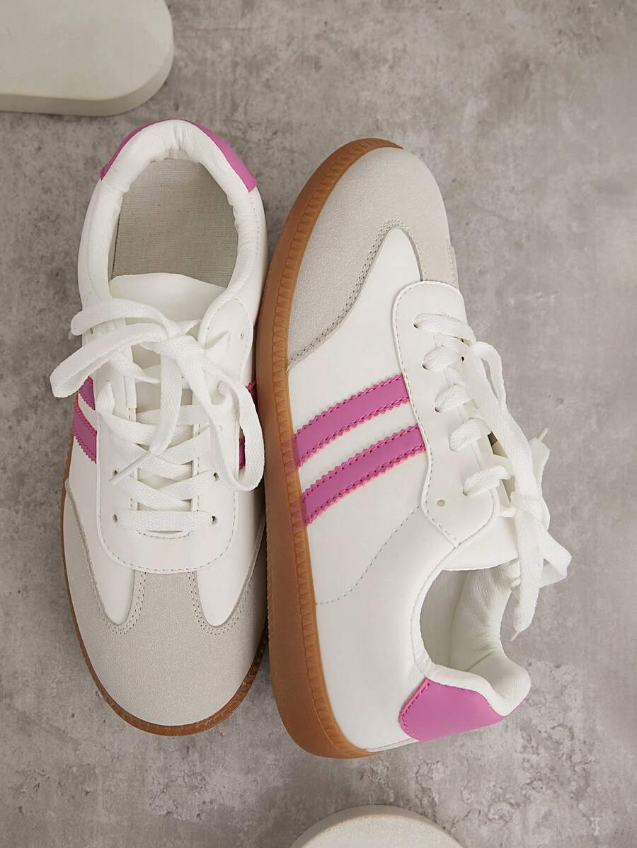 SHUZIA Bestseller Women's Fuchsia TwoStripes Timeless Icon Street