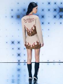 FREAK CITY Designer Women Cotton Twill Leopard Printed Applique Mini Skirt Sexy Street Skirt, For Holiday, Party, Vacation, Spring, Beach, Festival, Ibiza Fits