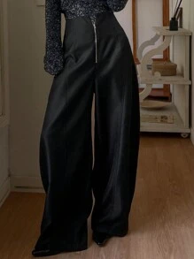 DAZY 女士高腰拉链休闲裤，适合 2000 年秋季服装