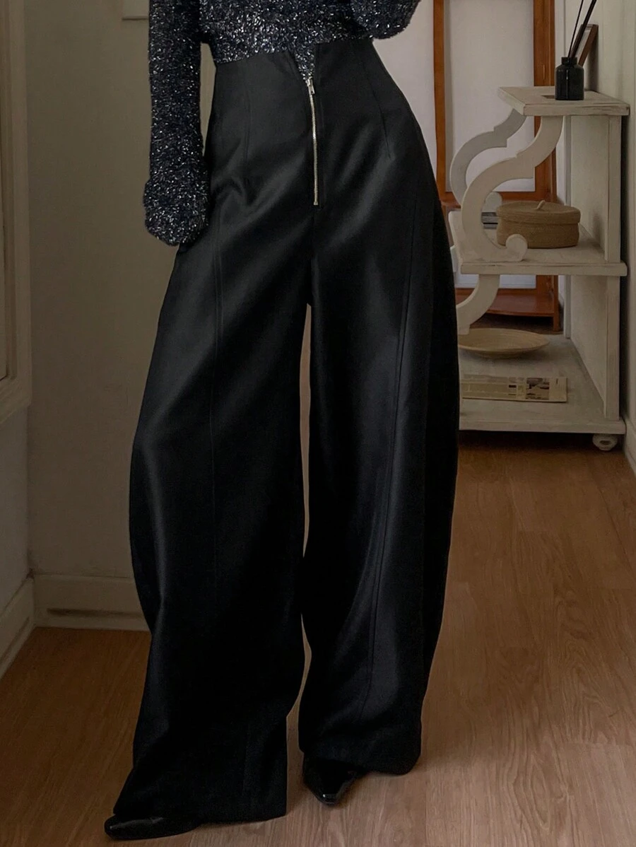 DAZY 女士高腰拉链休闲裤，适合 2000 年秋季服装