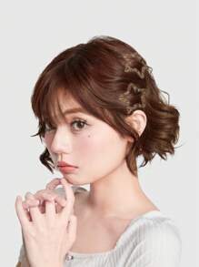 ROMWE Kawaii 2 件/套动物印花毛绒发夹，时尚休闲发夹刘海夹适合女孩和女士，很棒的礼物爪夹