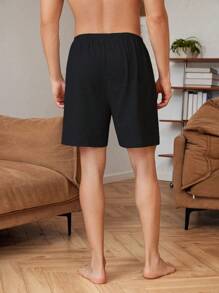 Szorty męskie z nadrukiem w litery Szorty wypoczynkowe Szorty do spania