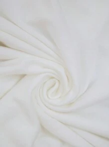 SHEIN LUNE Áo len cardigan dài tay một hàng khuy đơn màu trơn cỡ lớn dành cho nữ, mùa thu/đông - trắng - Xem 6