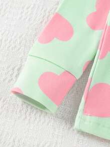 2 Teile Set für Mädchen Baby mit Hirsch Muster, bestehend aus bequemer Leggings und Langarm Oberteil als Schlafanzug, enganliegender Passform