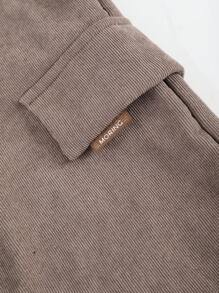 SHEIN 2pcs Tween Boys Casual Ribbed Fabric Pocket Pants Set - Multicolor - View 6