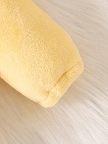 Body combinaison à capuche et manches longues en peluche et bicolore pour bébé garçon, pour porter en extérieur et en tenue décontractée, automne/hiver - Jaune citron - Voir 3