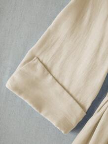 Franclia Women Short Sleeve Solid Color Single-Breasted Casual Loose Shirt Dress, Spring Summer Maxi Women Outfit