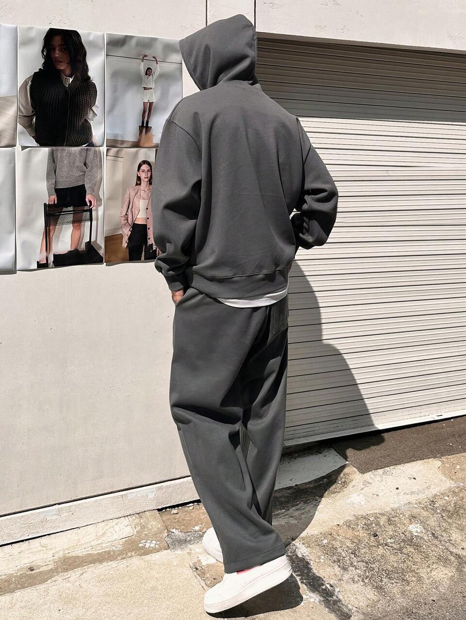 2pcs Men's Casual Letter Print Hoodie Sweatshirt And Pocket Sweatpants Set, Autumn