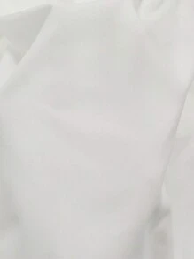 SHEIN LUNE 女款不对称下摆阔腿裤 - 白色 - 查看 8