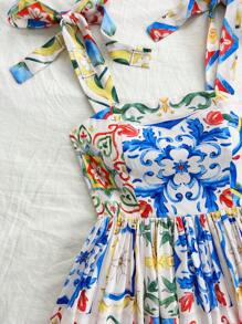 Soleia Plus Size Women Boho Cute Lunch Casual Party Floral Print Belted Dress For Early Autumn, Graduation, Back To School, For Summer,Beach Dress Sundress,Holiday Outfits