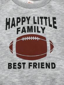 Cozy Pixies Baby Girl Raglan Sleeve Olive Oil Graphic Crewneck Sweatshirt - Light Grey - View 4