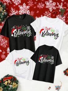 Manfinity 男士圆领短袖字母印花休闲背心 - 黑色 - 查看 4