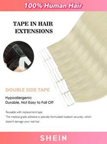 Premium Tape In Hair Extensions Human Hair Skin Weft Tape In Straight Thick Natural Hair Extensions Tape In Hair Tape Ins Hair Extensions Halloween Costumes - S60 - View 4