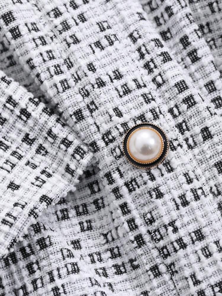 Women Elegant Color Block Lapel Button Decor Long Dress, Without Belt, Fall Dress Long Sleeve Dress