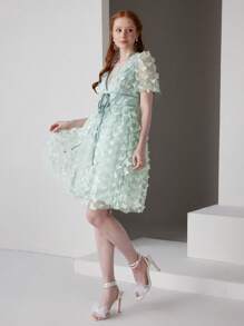 Modelyn Vestido de gala de mujer (estilo de industria pesada) - Verde - Ver 7