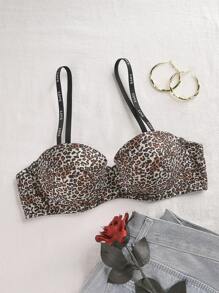淑女豹纹时尚胸罩