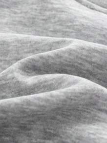 Cozy Pixies Baby Girl Raglan Sleeve Olive Oil Graphic Crewneck Sweatshirt - Light Grey - View 7