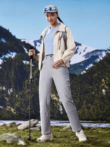 In My Nature Waterproof & Windproof Outdoor Hiking & Commuting Women Pants - Grey - View 7