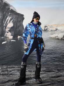 Innovista Ultra Light Breathable Abstract All Over Print Sports Windbreaker Jacket With Hoodies, Daily Casual & Running Outdoor Workout,Light Jacket,Women Hoodies,Fall Winter