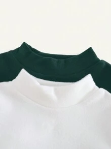 Cozy Pixies 2 Stück/Set Baby Jungen einfarbiger weicher gestrickter Stehkragen Langarm Bodysuit - Verschiedenfarbig - Übersicht 5