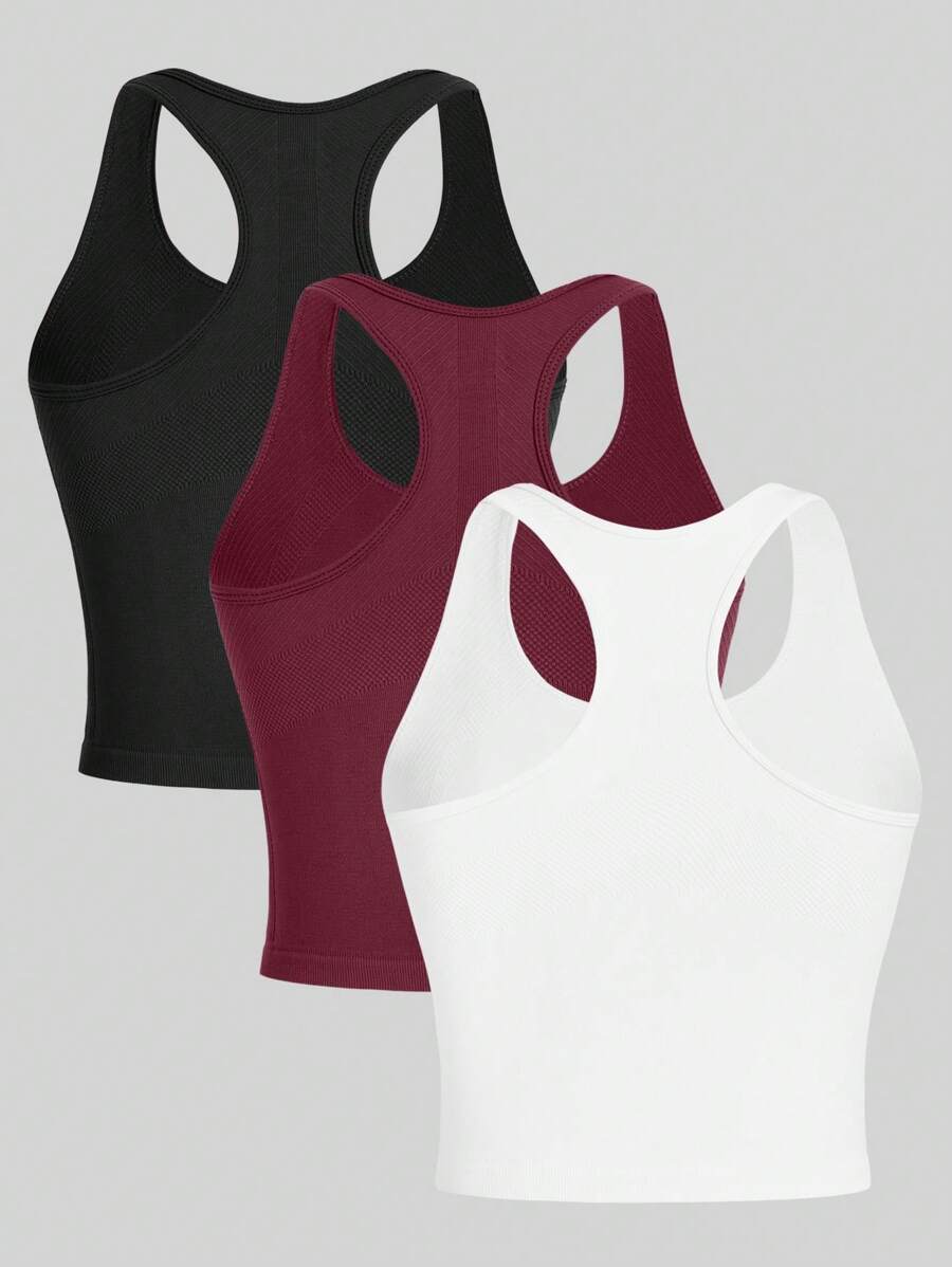 Velisys Velisys 3pcs Cool Mesh Splice Mesh Sports Topworkout Tank Top - Multicolor - View 1