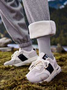 In My Nature Women's Letter Printed Drawstring Waist Outdoor Thermal Sports Sweatpants