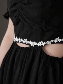 SHEIN Belle Formal Evening Ball Gown Dress For Women (Heavy Embellished) - Black - View 8